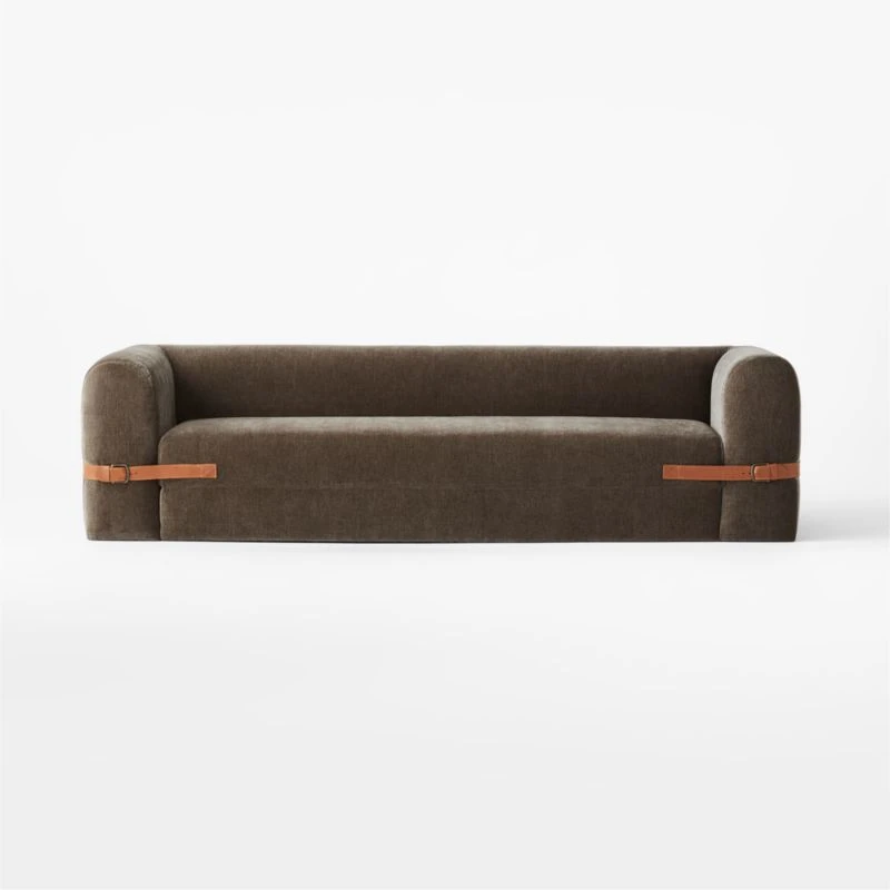 Alesso Grey Performance Velvet Sleeper Sofa 3 Alesso Grey Performance Velvet Sleeper Sofa - Image 3