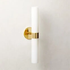 Amie Polished Brass Wall Sconce Light