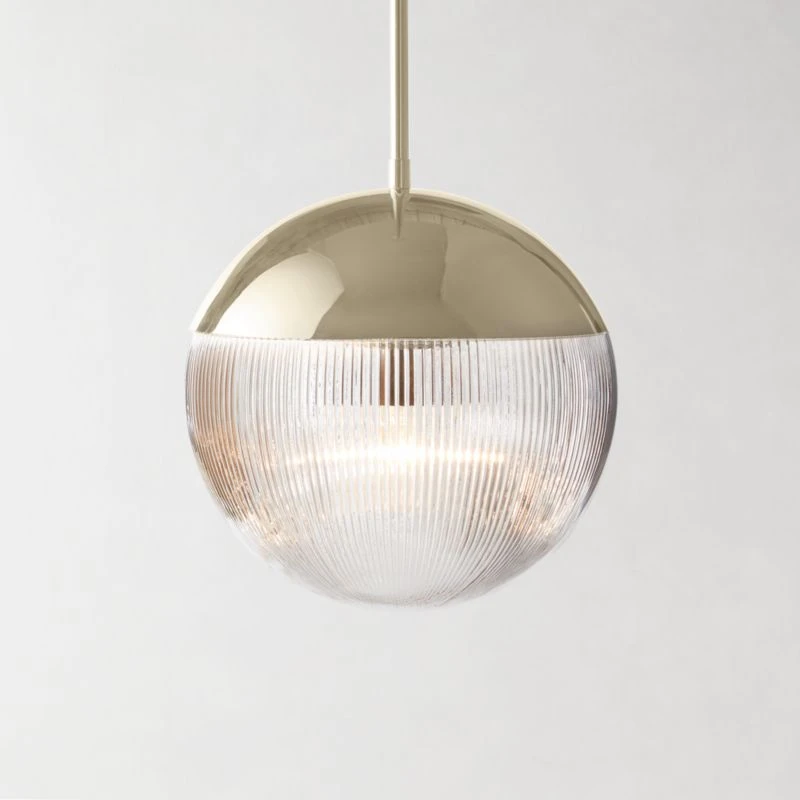 Anezi 12" Champagne And Glass Pendant Light 2 Anezi 12" Champagne And Glass Pendant Light - Image 2