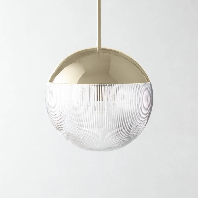 Anezi 12" Champagne And Glass Pendant Light 1 Anezi 12" Champagne And Glass Pendant Light
