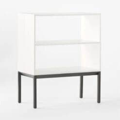 Aptum White Metal Bookcase -Cb2 Sales 2024 AptumModBookshelf3QSSF21