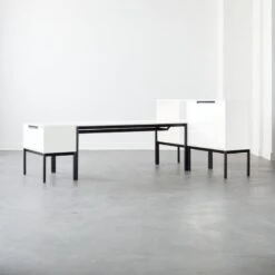 Aptum White Metal Bookcase -Cb2 Sales 2024 AptumModularGroup3AVFHF21