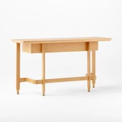 Arroyo Oak Wood Console Table 14 Arroyo Oak Wood Console Table -Cb2 Sales 2024 ArroyoConsoleTable3QBSSS22