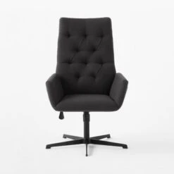 Arzella Charcoal Burl Office Chair 7 Arzella Charcoal Burl Office Chair -Cb2 Sales 2024 ArzellaChairSOSSF21