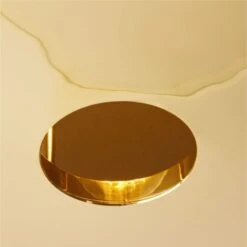 Auden Polished Brass Flush Mount Light 30" -Cb2 Sales 2024 AudenFlushMount30inAV2SHF21