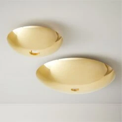 Auden Polished Brass Flush Mount Light 30" -Cb2 Sales 2024 AudenFlushMountGroupFHF21