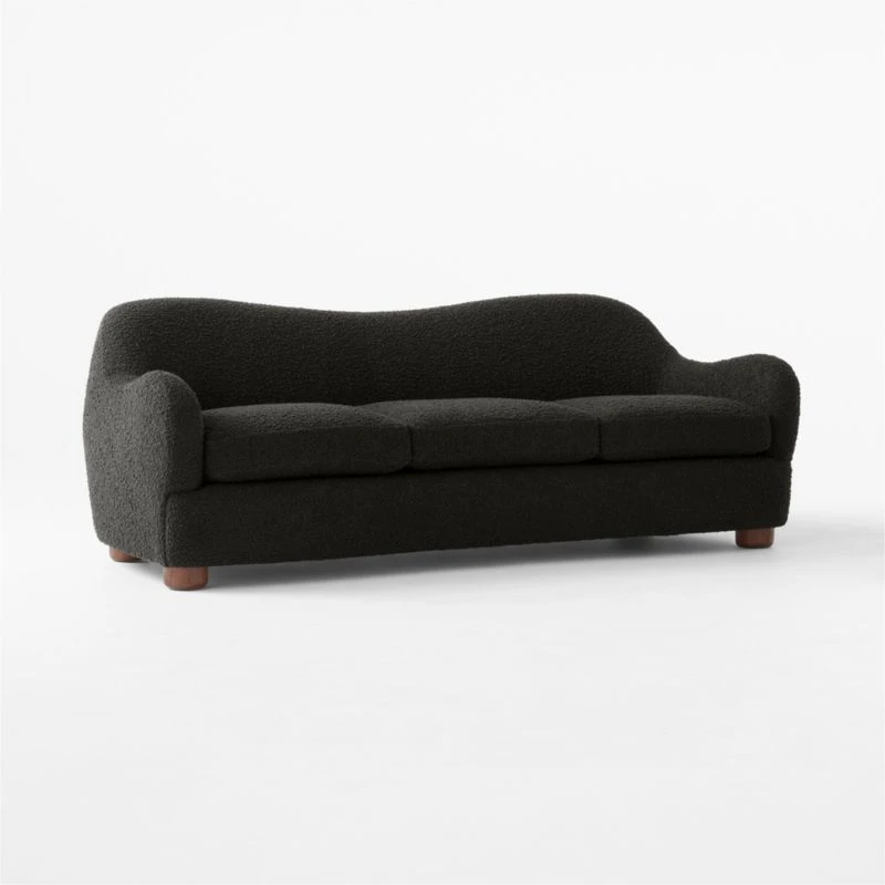 Bacio Black Boucle Sofa 3 Bacio Black Boucle Sofa - Image 3