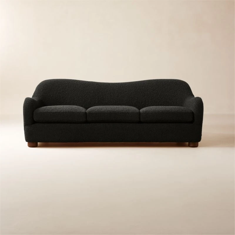 Bacio Black Boucle Sofa 1 Bacio Black Boucle Sofa