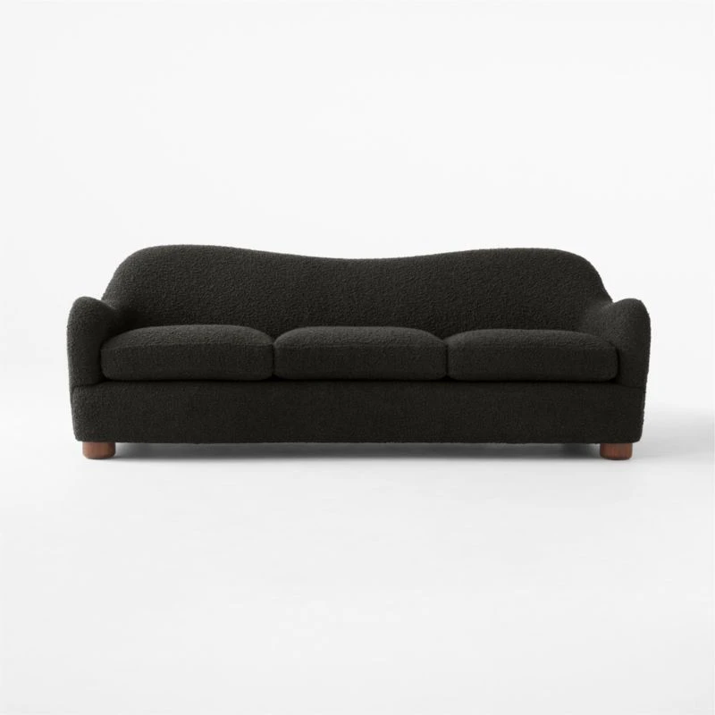 Bacio Black Boucle Sofa 2 Bacio Black Boucle Sofa - Image 2