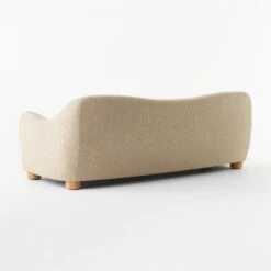Bacio Camel Boucle Sofa With Bleached Oak Legs -Cb2 Sales 2024 BacioCamelSofa3QBSSS21