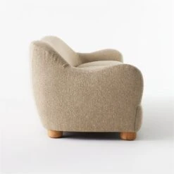 Bacio Camel Boucle Sofa With Bleached Oak Legs -Cb2 Sales 2024 BacioCamelSofaSDSSS21