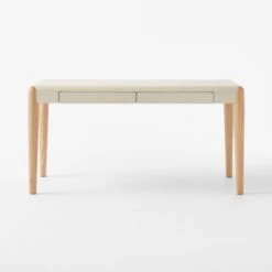 Beto White Shagreen Desk With Drawer -Cb2 Sales 2024 BetoIvoryShagreenDeskSOSSF23