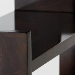 Biscia Brown Burl Wood Bookcase -Cb2 Sales 2024 BisciaBookcaseAVSSF21