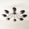 Boccia Curved Shade Matte Black Flush Mount Light