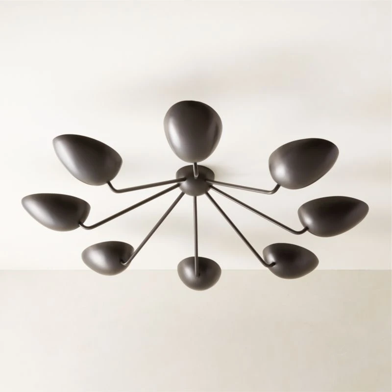Boccia Curved Shade Matte Black Flush Mount Light 1 Boccia Curved Shade Matte Black Flush Mount Light