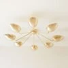 Boccia Curved Shade Brass Flush Mount LIght