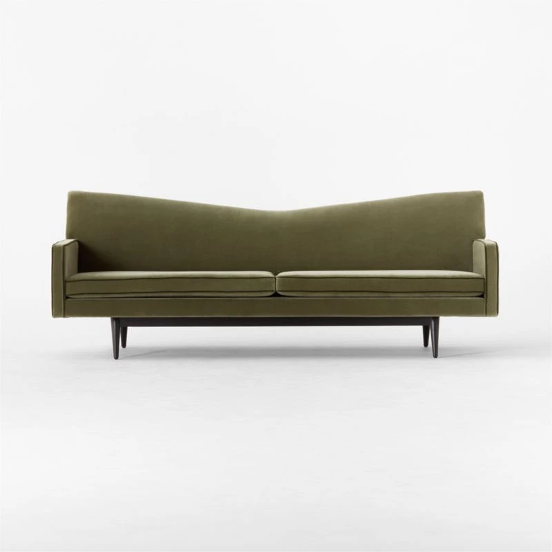 Bowtie Green Velvet Sofa 3 Bowtie Green Velvet Sofa - Image 3