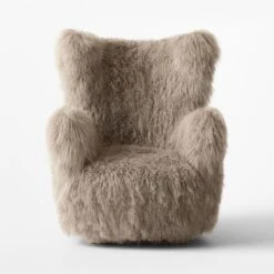 Bozzi Taupe Mongolian Sheepskin Accent Chair 11 Bozzi Taupe Mongolian Sheepskin Accent Chair -Cb2 Sales 2024 BozziDkGryMnglnShpsknChrSOSSF22