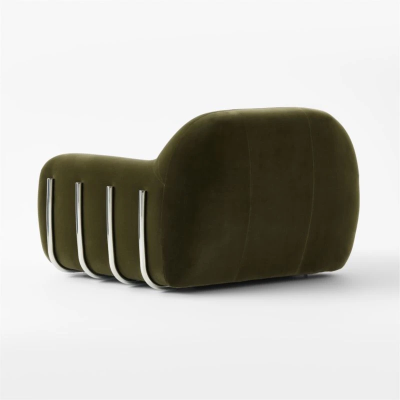 Brace Green Velvet Tufted Lounge Chair 5 Brace Green Velvet Tufted Lounge Chair - Image 5