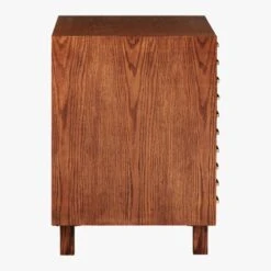 Inline Oak Wood 4-Drawer File Cabinet With Brass Handles -Cb2 Sales 2024 BrassInlineFileDrawersSDF17