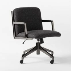 Brecha Grey Upholstered Office Chair 8 Brecha Grey Upholstered Office Chair -Cb2 Sales 2024 BrechaGreyChair3QSSS23