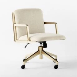 Brecha Ivory Upholstered Office Chair -Cb2 Sales 2024 BrechaIvoryChair3QSSS23
