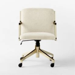 Brecha Ivory Upholstered Office Chair -Cb2 Sales 2024 BrechaIvoryChairSOSSS23