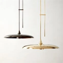 Brio Polished Brass Pendant Light -Cb2 Sales 2024 BrioBrassPendantsGroupFHF22