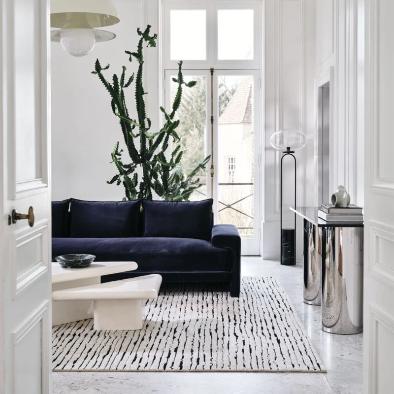 Vayle High-Gloss White Concrete Coffee Table Short 10 Vayle High-Gloss White Concrete Coffee Table Short - Image 10