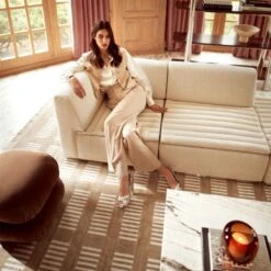 Salon 6-Piece L-Shaped Ivory White Chenille Sectional Sofa -Cb2 Sales 2024 CB2FA22 EDT 4512edit 1