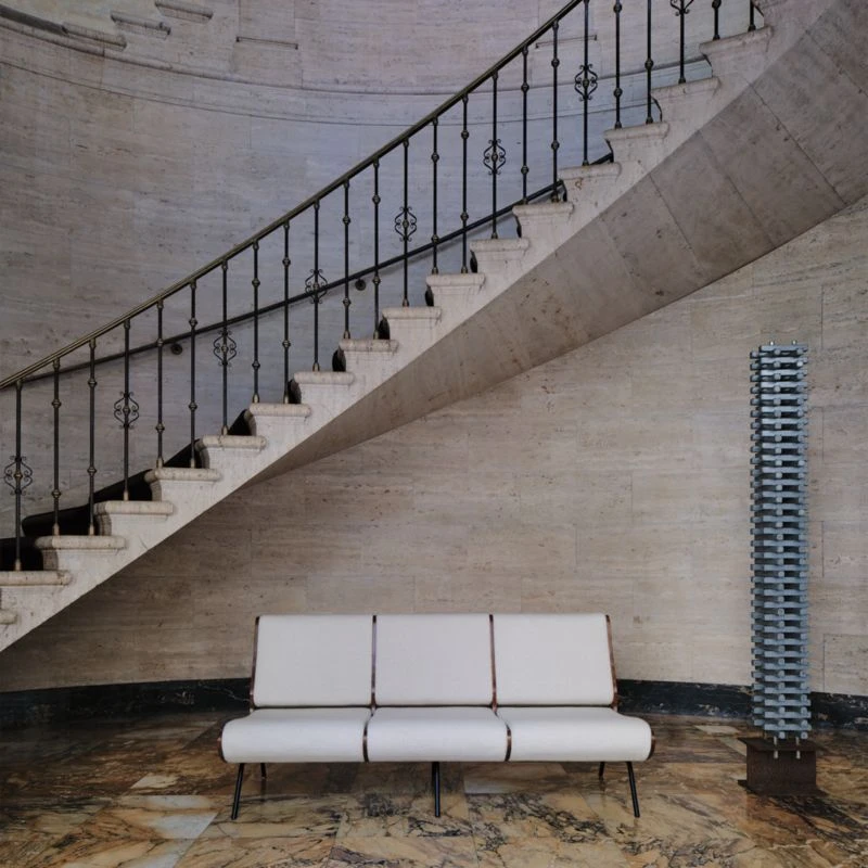 Meda Ivory Wool Armless Sofa 3 Meda Ivory Wool Armless Sofa - Image 3