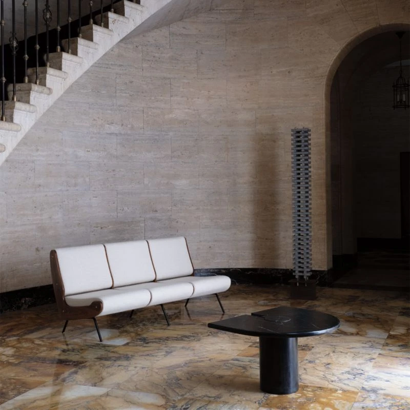 Meda Ivory Wool Armless Sofa 2 Meda Ivory Wool Armless Sofa - Image 2