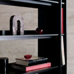Genova Black Ebonized Oak Bookcase 15 Genova Black Ebonized Oak Bookcase -Cb2 Sales 2024 CB2FA22 FR 12 V5