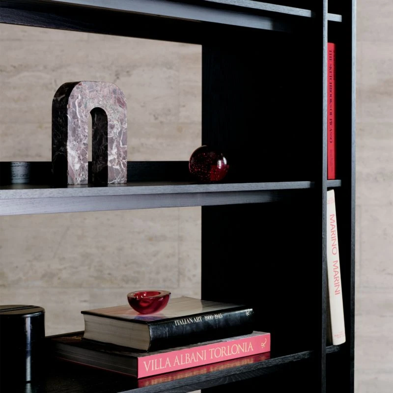 Genova Black Ebonized Oak Bookcase 5 Genova Black Ebonized Oak Bookcase - Image 5