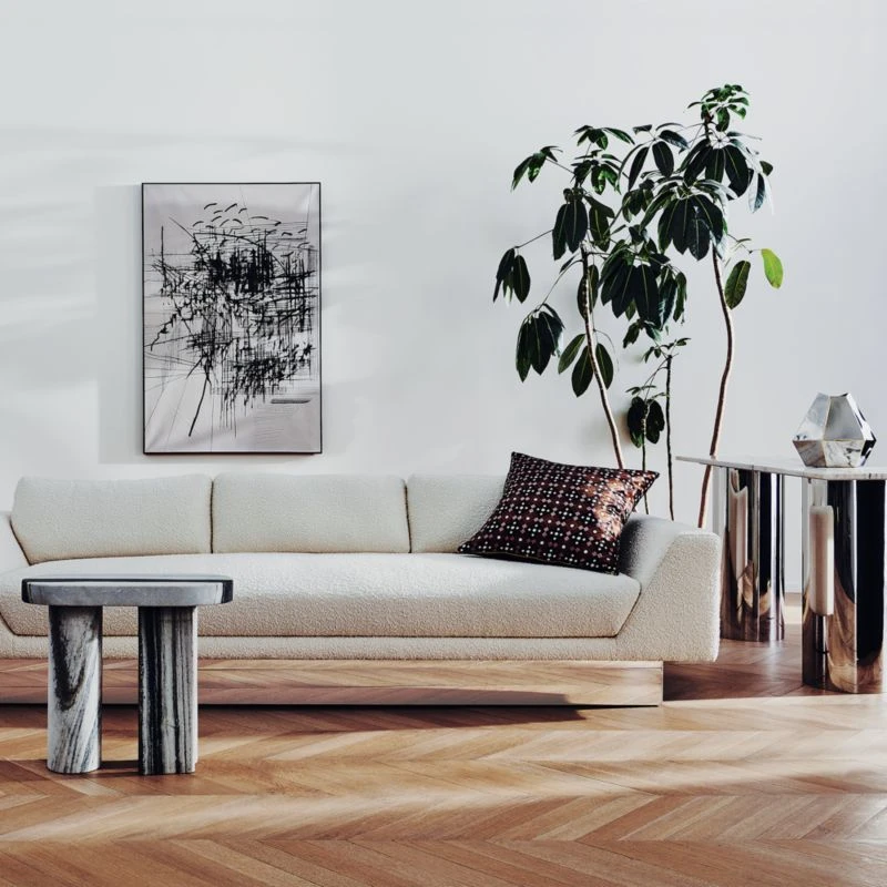 Luca White Marble Console Table 2 Luca White Marble Console Table - Image 2