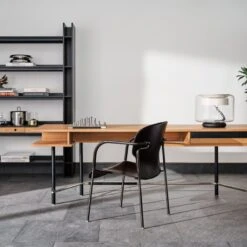 Genova Black Ebonized Oak Bookcase 16 Genova Black Ebonized Oak Bookcase -Cb2 Sales 2024 CB2FA22 PR GF 07A hero