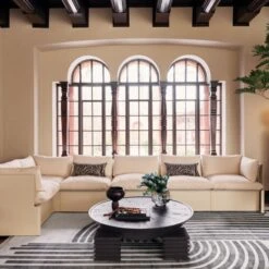 Dome Round Ebonized Oak Wood Coffee Table -Cb2 Sales 2024 CB2FA23 BID 05 V3