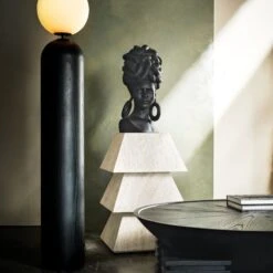 Dome Round Ebonized Oak Wood Coffee Table -Cb2 Sales 2024 CB2FA23 BID 09 V2 RET light 1