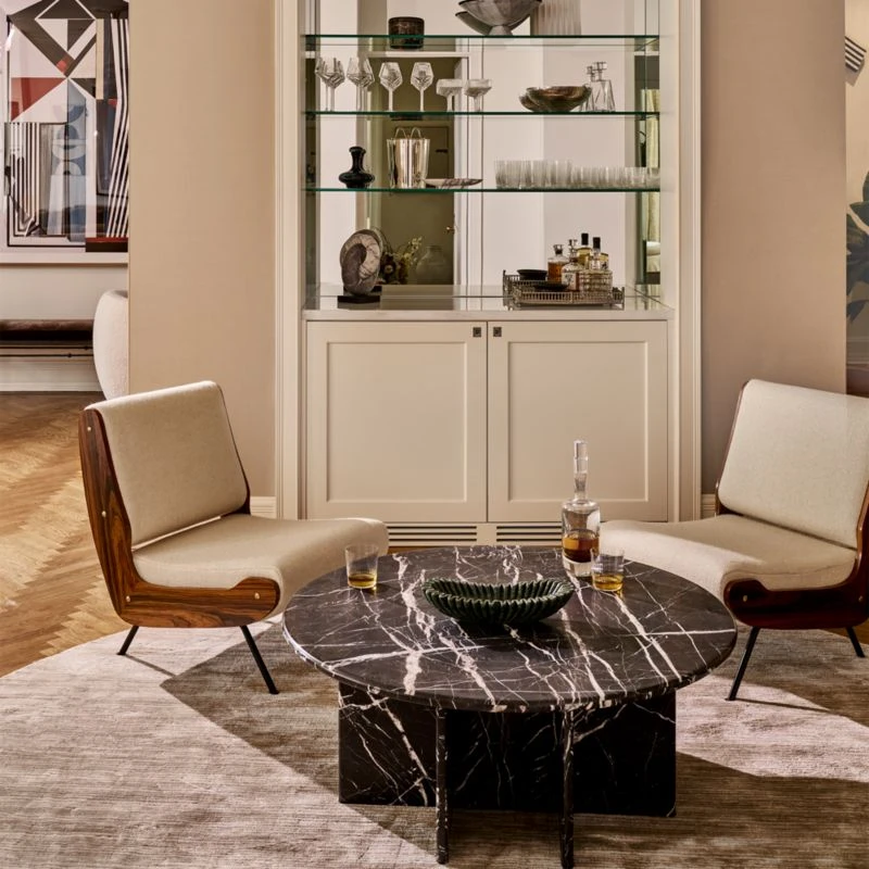 Meda Ivory Wool Armless Lounge Chair 2 Meda Ivory Wool Armless Lounge Chair - Image 2