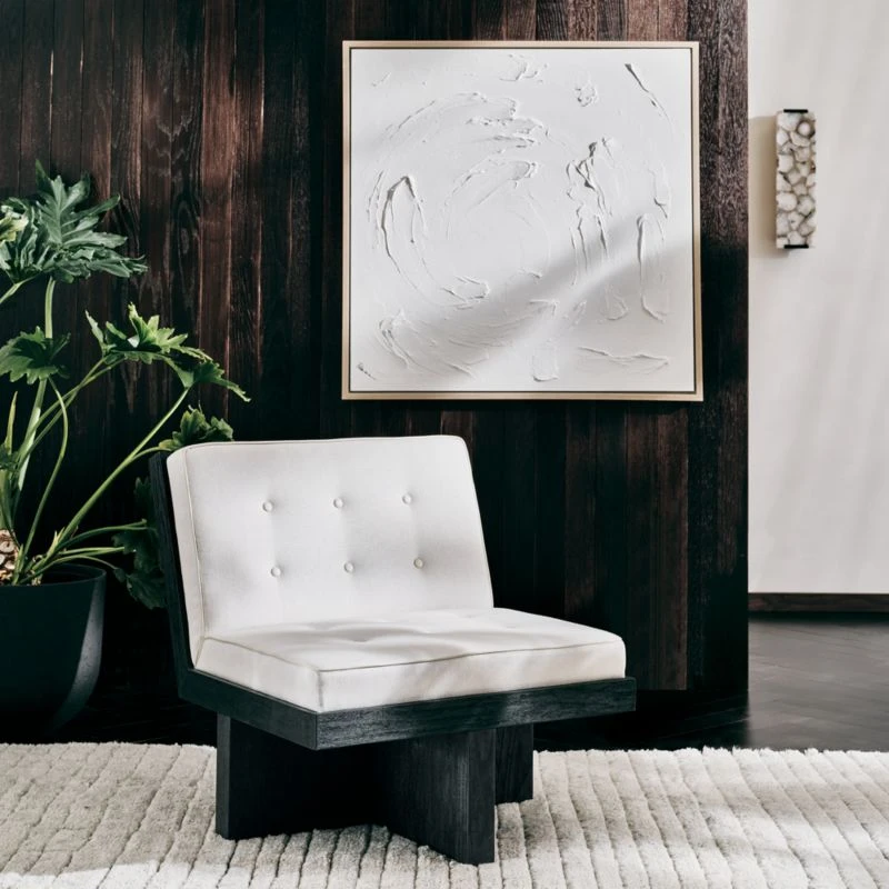 Wright White Linen Lounge Chair 2 Wright White Linen Lounge Chair - Image 2