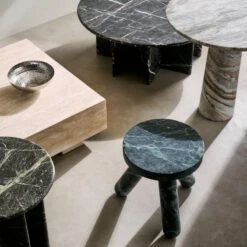 Pasar Round Black Marble Coffee Table -Cb2 Sales 2024 CB2SP23 10D V2