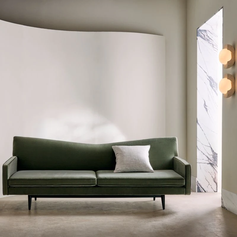 Bowtie Green Velvet Sofa 2 Bowtie Green Velvet Sofa - Image 2