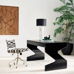 Perno 2-Drawer High-Gloss Black Oak Wood Desk 12 Perno 2-Drawer High-Gloss Black Oak Wood Desk -Cb2 Sales 2024 CB2SP23 PR 02A V1 1