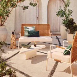 Vayle High-Gloss White Concrete Coffee Table Short 17 Vayle High-Gloss White Concrete Coffee Table Short -Cb2 Sales 2024 CB2SU23 RC 04B HERO V2