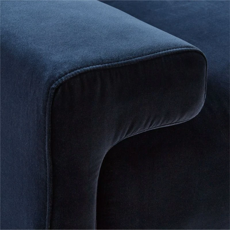 Camden Ink Blue Velvet Sofa 7 Camden Ink Blue Velvet Sofa - Image 7