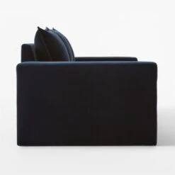 Camden Ink Blue Velvet Sofa 11 Camden Ink Blue Velvet Sofa -Cb2 Sales 2024 CamdenSeaBlueSofaSDSSF22