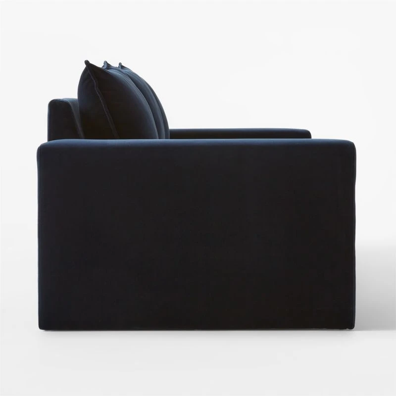 Camden Ink Blue Velvet Sofa 5 Camden Ink Blue Velvet Sofa - Image 5