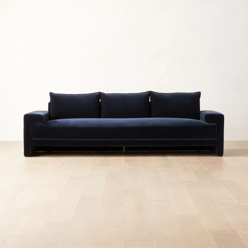 Camden Ink Blue Velvet Sofa 1 Camden Ink Blue Velvet Sofa