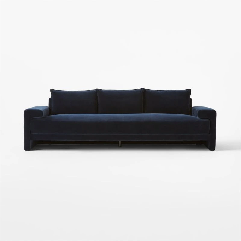 Camden Ink Blue Velvet Sofa 3 Camden Ink Blue Velvet Sofa - Image 3