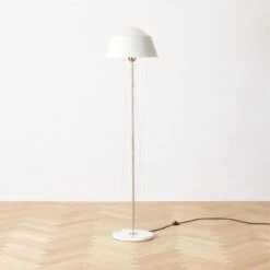 Campana Ivory Stainless Steel Floor Lamp